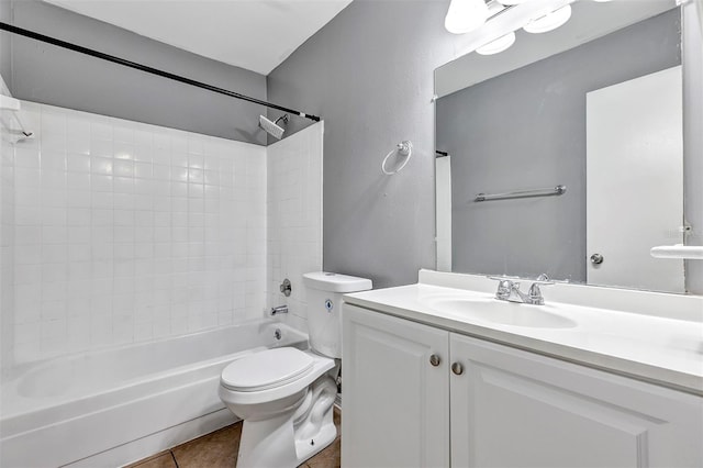 2864 N Powers Dr Unit 150, Orlando, FL 32818 - bathroom featuring toilet, shower / tub combination, vanity, and tile patterned floors