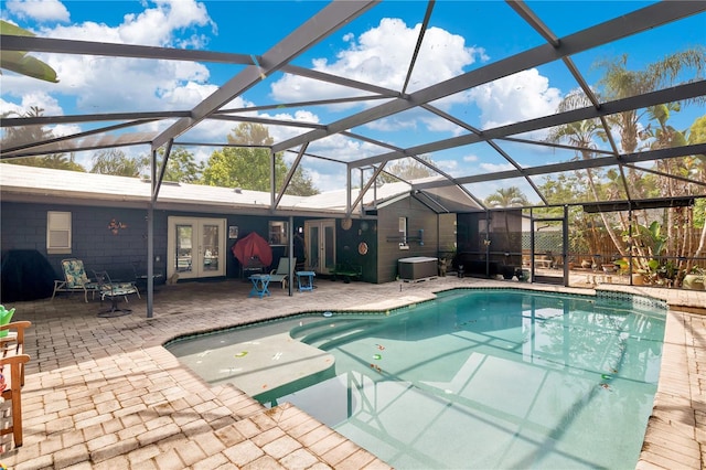 5234 Ohio St, Winter Park, FL 32792 - outdoor pool featuring french doors, a patio area, and a lanai