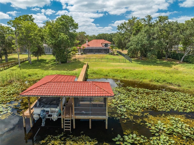 1654 Marina Lake Dr, Kissimmee, FL 34744 - view of yard with a water view