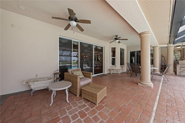 1654 Marina Lake Dr, Kissimmee, FL 34744 - view of patio / terrace featuring ceiling fan and outdoor dining space