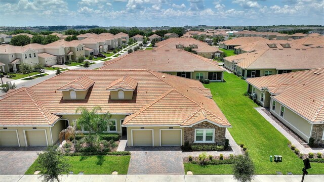 aerial perspective of suburban area
