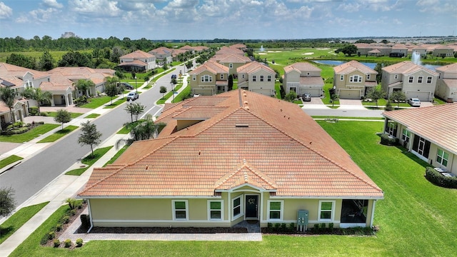 aerial perspective of suburban area