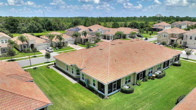 aerial view of residential area
