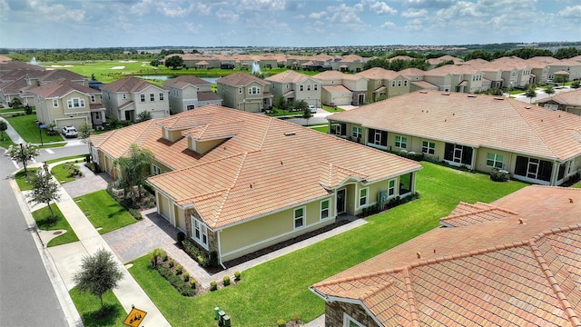 aerial view of residential area