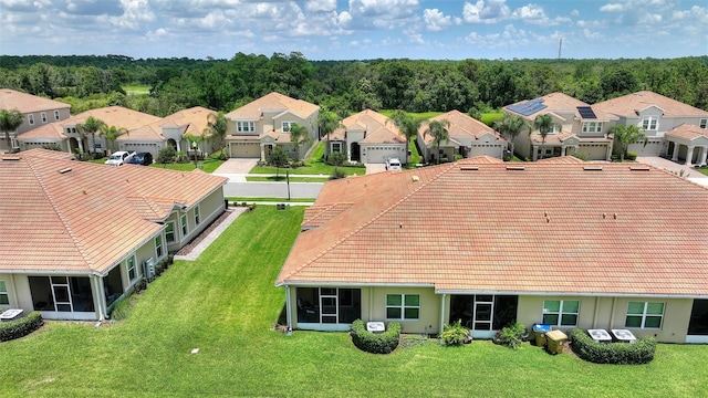 aerial view of residential area