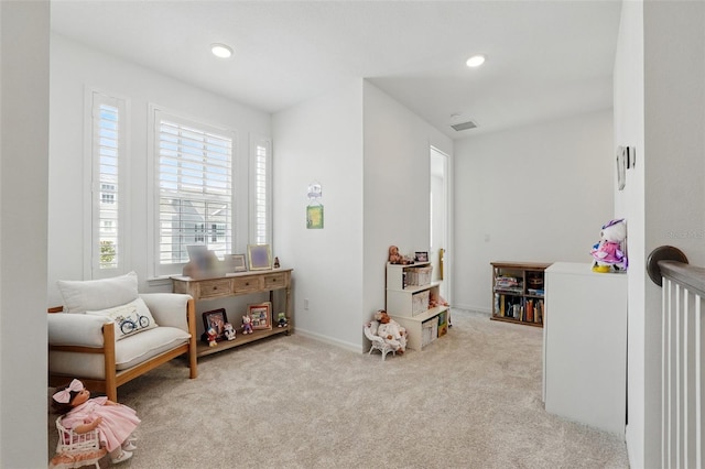 1850 Treasure Cv, Celebration, FL 34747 - sitting room featuring carpet flooring, baseboards, and recessed lighting