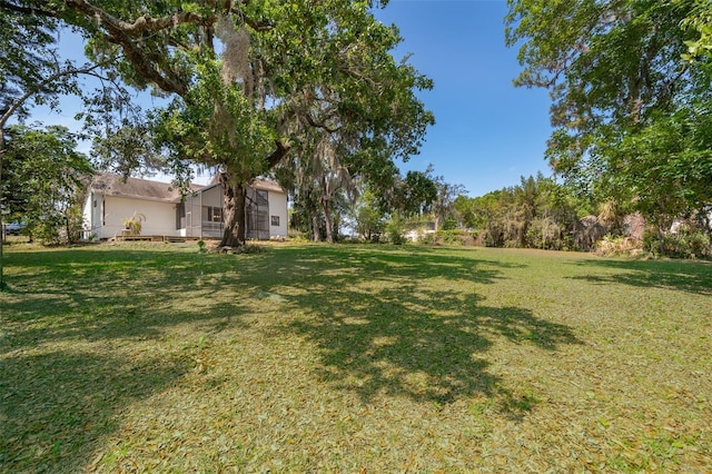 view of grassy yard