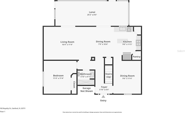 102 Royalty Cir, Sanford, FL 32771 - home floor plan