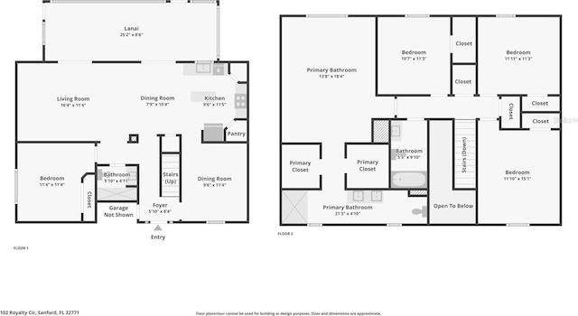 102 Royalty Cir, Sanford, FL 32771 - room layout