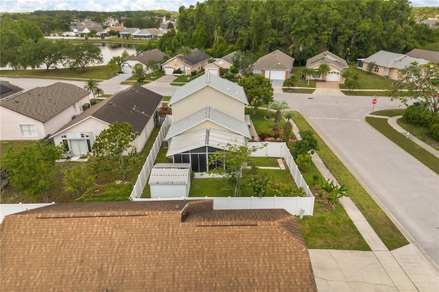 aerial view of residential area