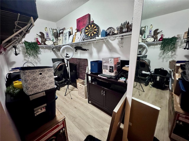 2691 Cypress Tree Trl, Saint Cloud, FL 34772 - office space featuring light wood-style flooring and a textured ceiling