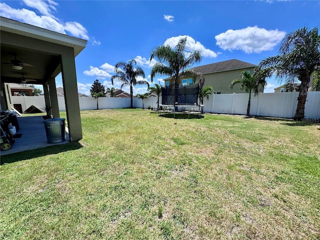 2691 Cypress Tree Trl, Saint Cloud, FL 34772 - view of yard featuring a trampoline and ceiling fan
