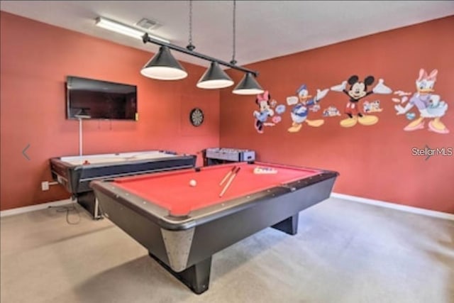214 Tupelo Cir, Davenport, FL 33897 - rec room with carpet, baseboards, and billiards table
