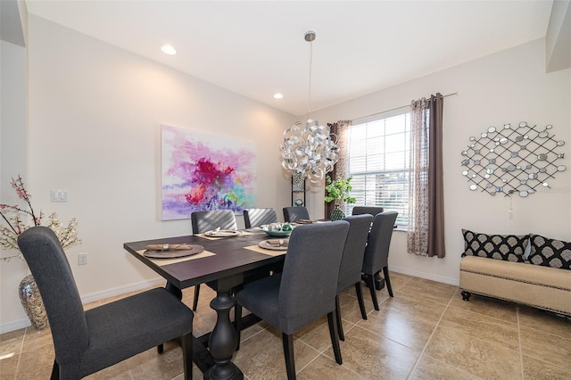 389 Yellow Snapdragon Dr, Davenport, FL 33837 - dining room featuring baseboards, recessed lighting, and light tile patterned floors