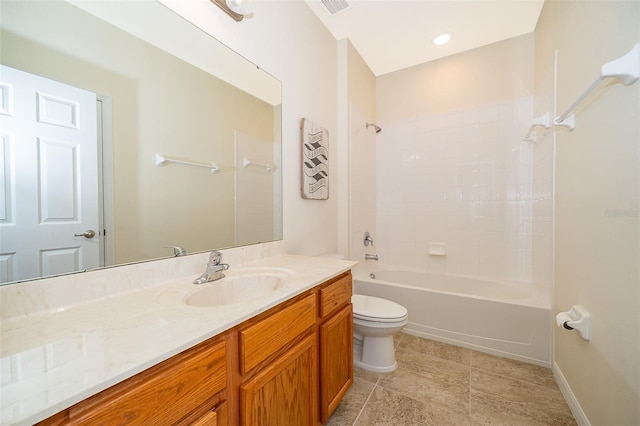 389 Yellow Snapdragon Dr, Davenport, FL 33837 - full bathroom with toilet, vanity, and shower / washtub combination