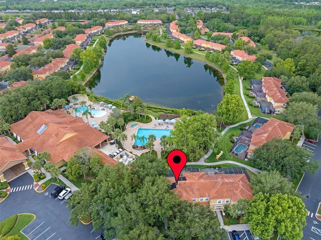 3015 Yellow Lantana Ln, Kissimmee, FL 34747 - aerial view of property's location featuring a pool and a nearby body of water