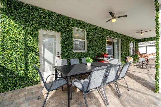 9020 Stinger Dr, Davenport, FL 33896 - view of patio / terrace featuring ceiling fan and outdoor dining space