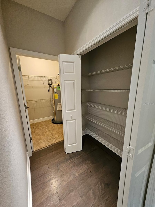 closet with water heater