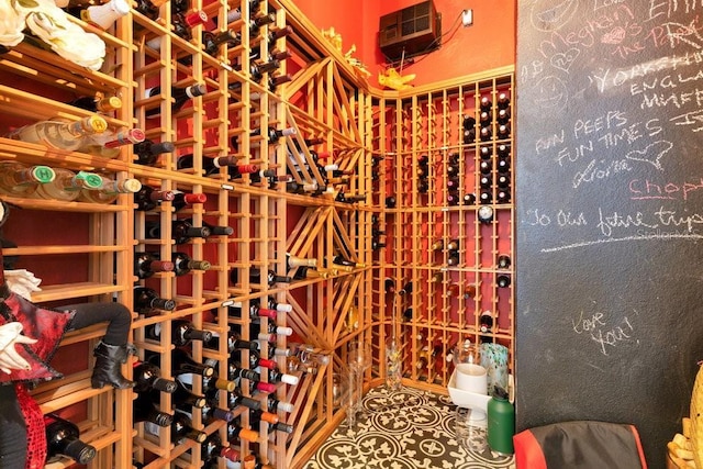 view of wine area