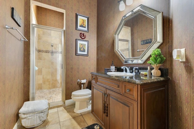 6761 Valhalla Way, Windermere, FL 34786 - full bath featuring a shower stall, vanity, and tile patterned flooring