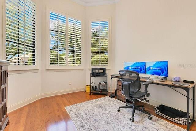 6761 Valhalla Way, Windermere, FL 34786 - home office featuring wood finished floors and crown molding