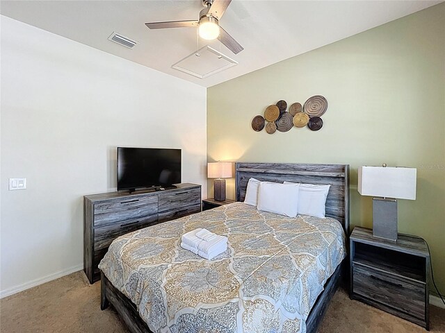 1614 Lima Ave, Kissimmee, FL 34747 - carpeted bedroom with baseboards and a ceiling fan