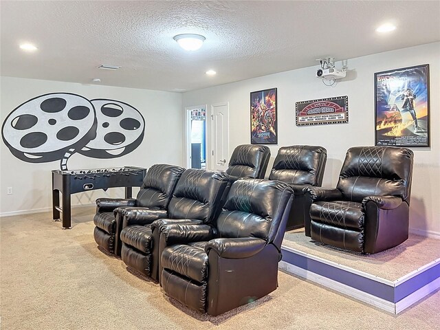 1614 Lima Ave, Kissimmee, FL 34747 - cinema room with carpet, baseboards, a textured ceiling, and recessed lighting