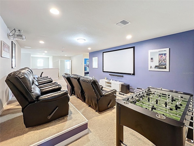 1614 Lima Ave, Kissimmee, FL 34747 - home theater room with light colored carpet, recessed lighting, and baseboards