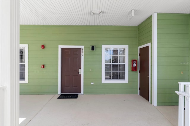 view of doorway to property