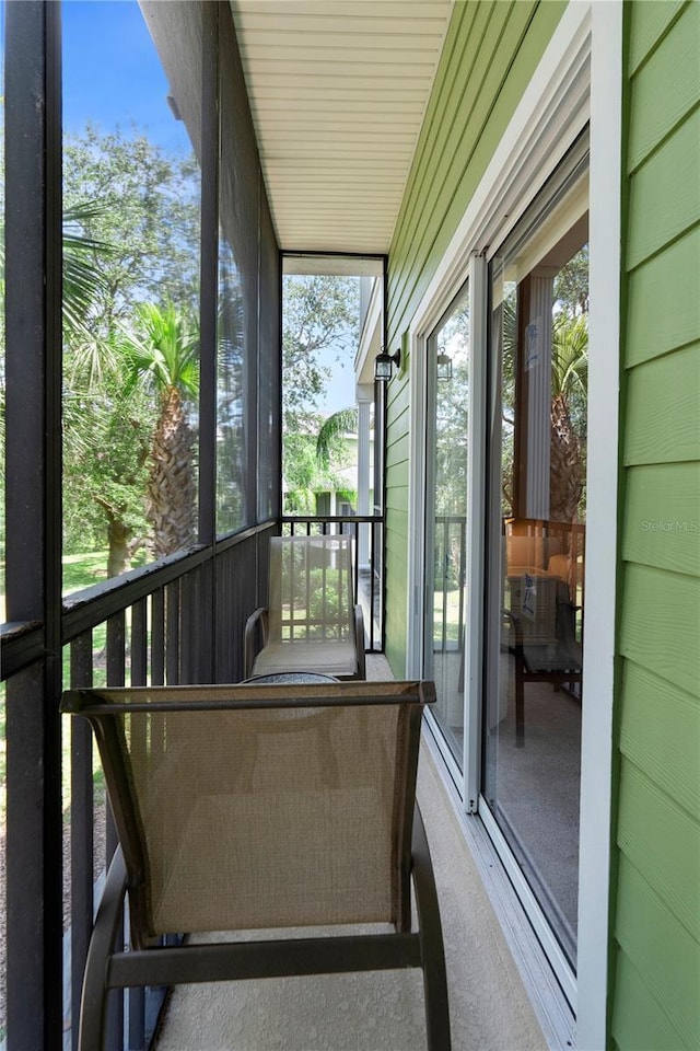 view of sunroom