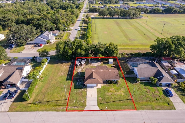 1730 Carolyn Ct, Saint Cloud, FL 34769 - aerial perspective of suburban area with property parcel outlined