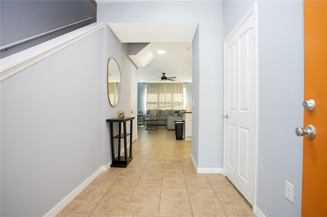 3181 Tocoa Cir, Kissimmee, FL 34746 - corridor with light tile patterned floors, baseboards, and recessed lighting