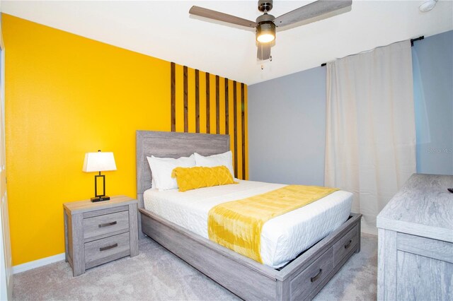 3181 Tocoa Cir, Kissimmee, FL 34746 - bedroom with carpet flooring, baseboards, and a ceiling fan
