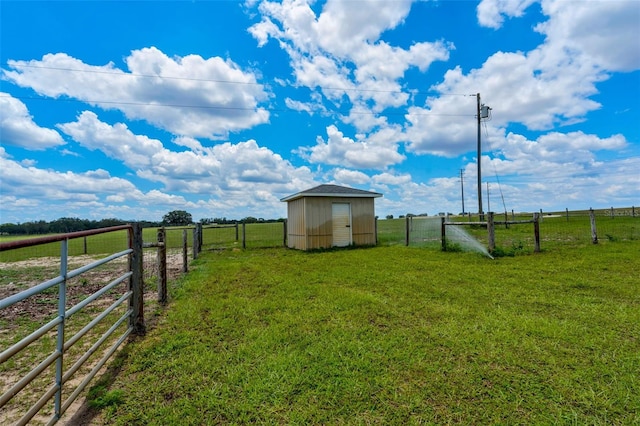 2350 Bradbury Rd, Haines City, FL 33844 - view of yard featuring an outbuilding, a view of countryside, and a storage unit