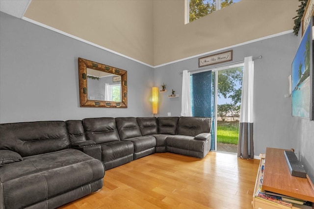 4981 Alita Ter, Saint Cloud, FL 34769 - living area with wood finished floors and a towering ceiling