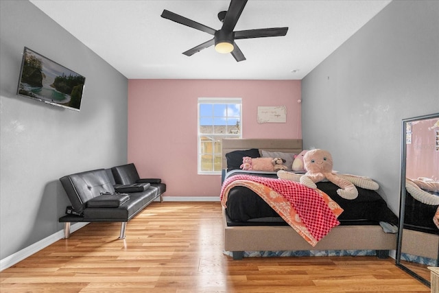4981 Alita Ter, Saint Cloud, FL 34769 - bedroom featuring wood finished floors, baseboards, and a ceiling fan