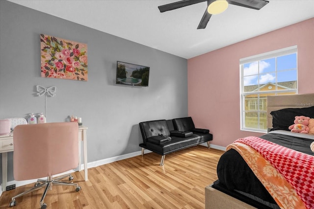 4981 Alita Ter, Saint Cloud, FL 34769 - bedroom with wood finished floors, baseboards, and a ceiling fan