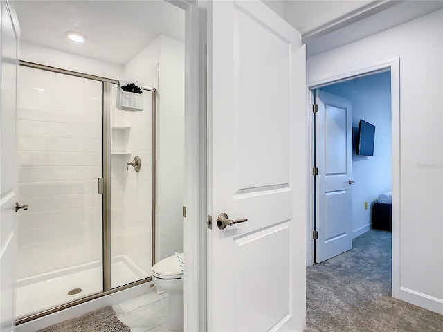 2970 Protagonist St, Kissimmee, FL 34746 - bathroom with a shower stall, toilet, and baseboards