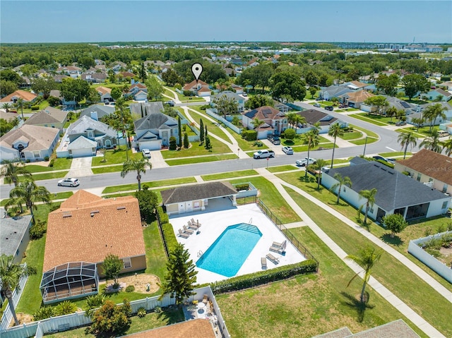 3203 Herons Point Cir, Kissimmee, FL 34741 - aerial view of residential area featuring a pool