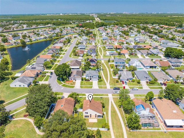 3203 Herons Point Cir, Kissimmee, FL 34741 - aerial view of property's location with a nearby body of water and nearby suburban area