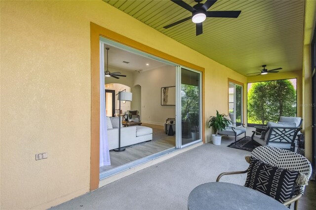 517 Milano Rd, Poinciana, FL 34759 - view of patio / terrace with a ceiling fan