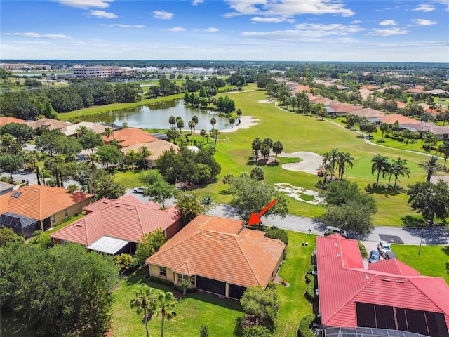 517 Milano Rd, Poinciana, FL 34759 - aerial perspective of suburban area with a nearby body of water and a golf club