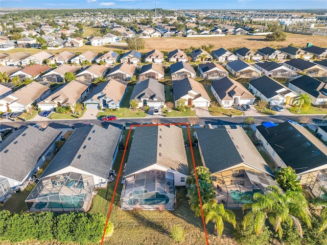 620 Old Bridge Cir, Davenport, FL 33897 - aerial perspective of suburban area with property parcel outlined