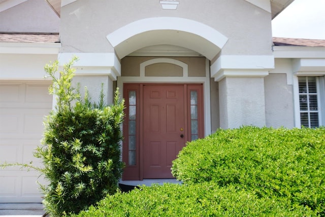 10308 Soaring Eagle Dr, Riverview, FL 33578 - entrance to property with stucco siding and an attached garage