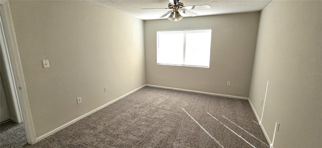 1024 Spring Meadow Dr, Kissimmee, FL 34741 - unfurnished room with ceiling fan, a textured ceiling, carpet flooring, and baseboards