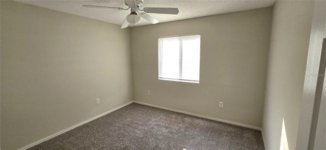 1024 Spring Meadow Dr, Kissimmee, FL 34741 - carpeted spare room featuring baseboards, ceiling fan, and a textured ceiling