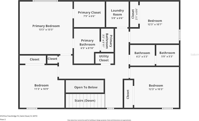374 Pine Tree Bridge Trl, Saint Cloud, FL 34772 - home floor plan