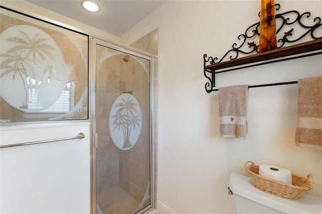 1258 Donalds Pl, The Villages, FL 32162 - bathroom with toilet and a shower stall