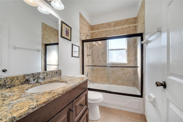 3211 Countryside View Dr, Saint Cloud, FL 34772 - full bath featuring toilet, tile patterned floors, vanity, and enclosed tub / shower combo