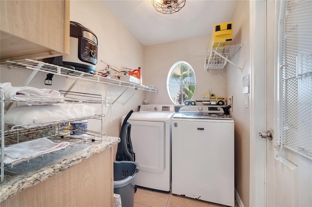 3211 Countryside View Dr, Saint Cloud, FL 34772 - clothes washing area with separate washer and dryer and light tile patterned floors